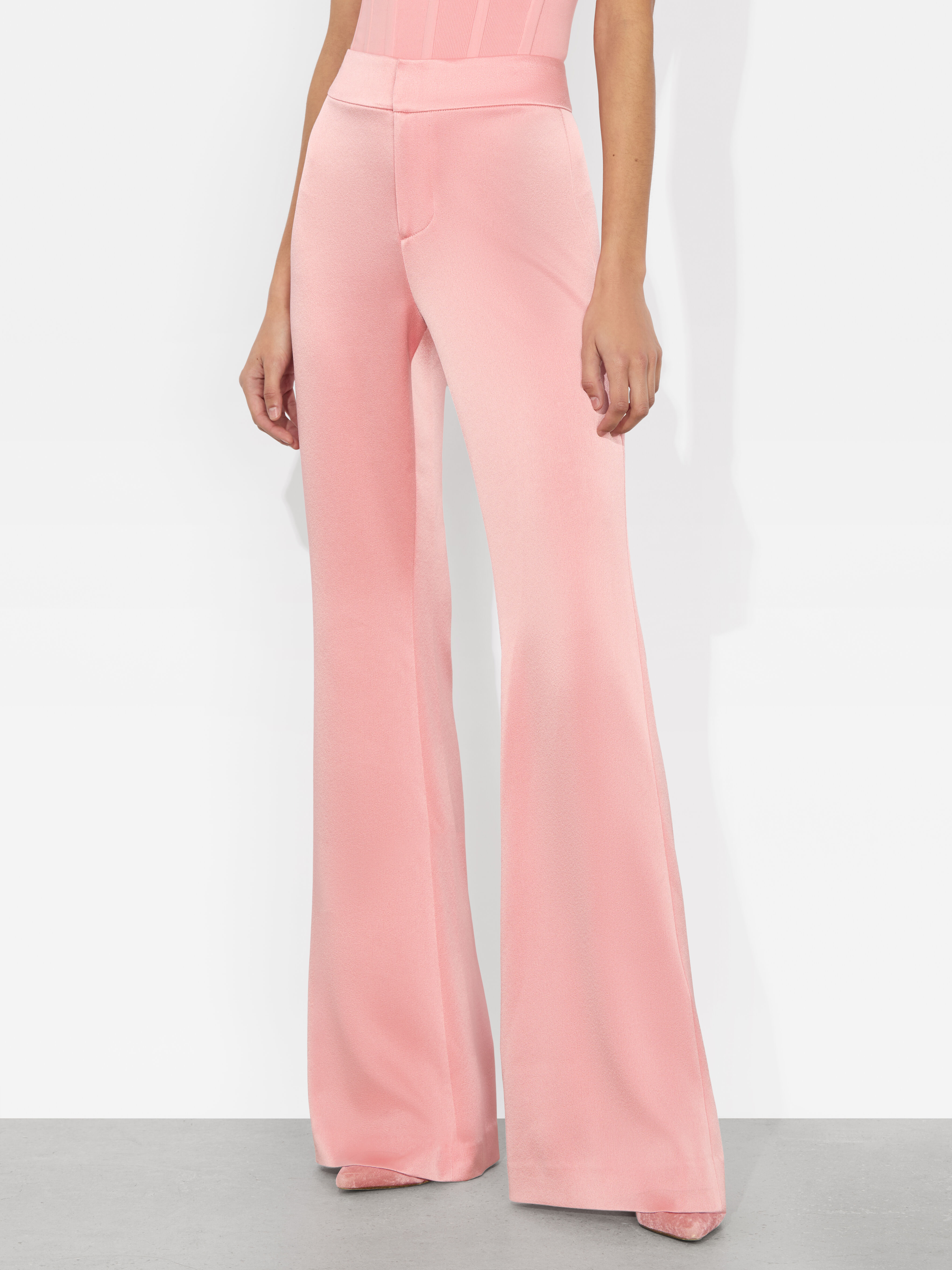 Deanna Bootcut Pant In Dusty Rose | Alice + Olivia