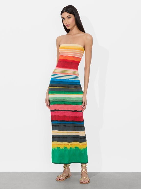 RAINBOW REEF-DELORA STRAPLESS MAXI DRESS