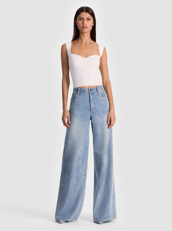 SOFT WHITE-ADRIANNA KNIT CORSET