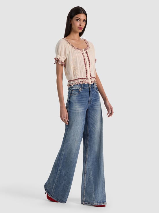 ORCHARD GLOW-MCLAINE PUFF SLEEVE BLOUSE