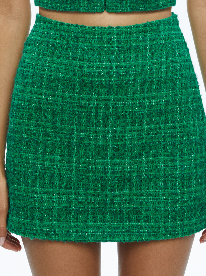 RILEY MINI SKIRT - LIGHT EMERALD image 3 - Alice And Olivia