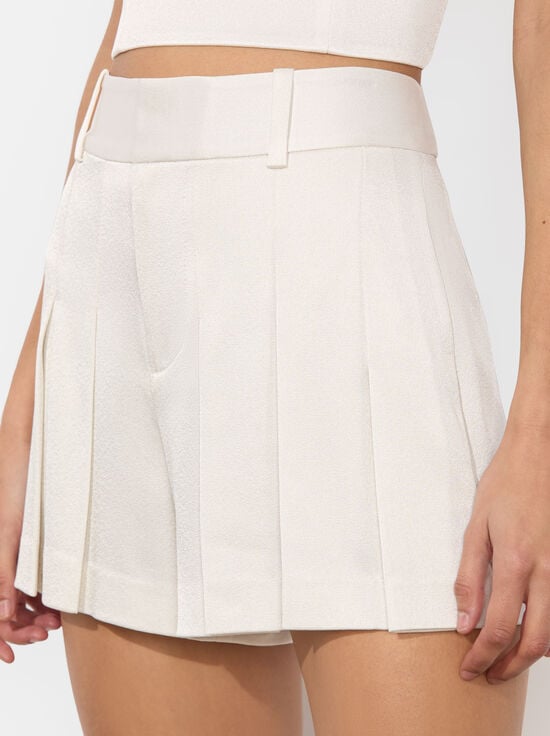 OFF WHITE-SIMON PLEATED SHORT