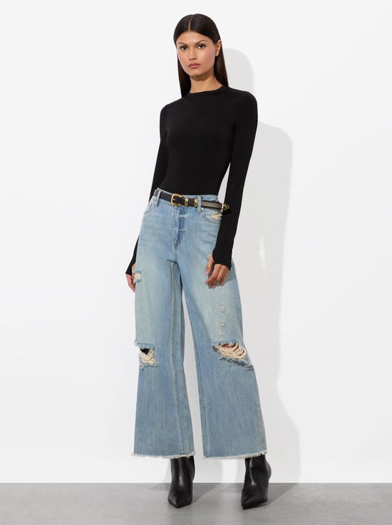 BLACK-OLEA LONG SLEEVE BODYSUIT