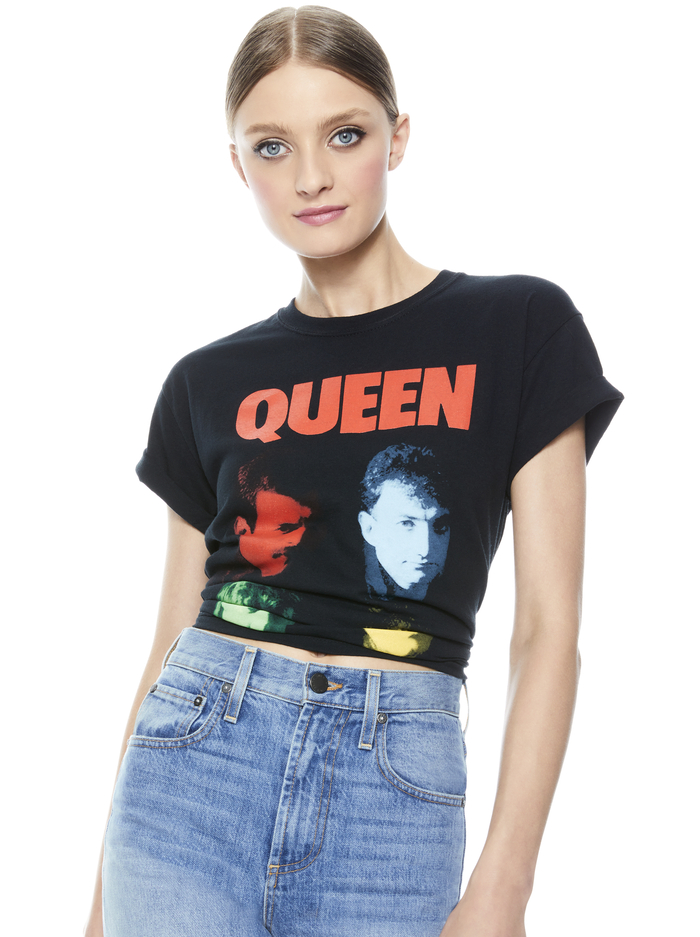 SHIRA TEE - BLACK/MULTI image 1 - Alice And Olivia