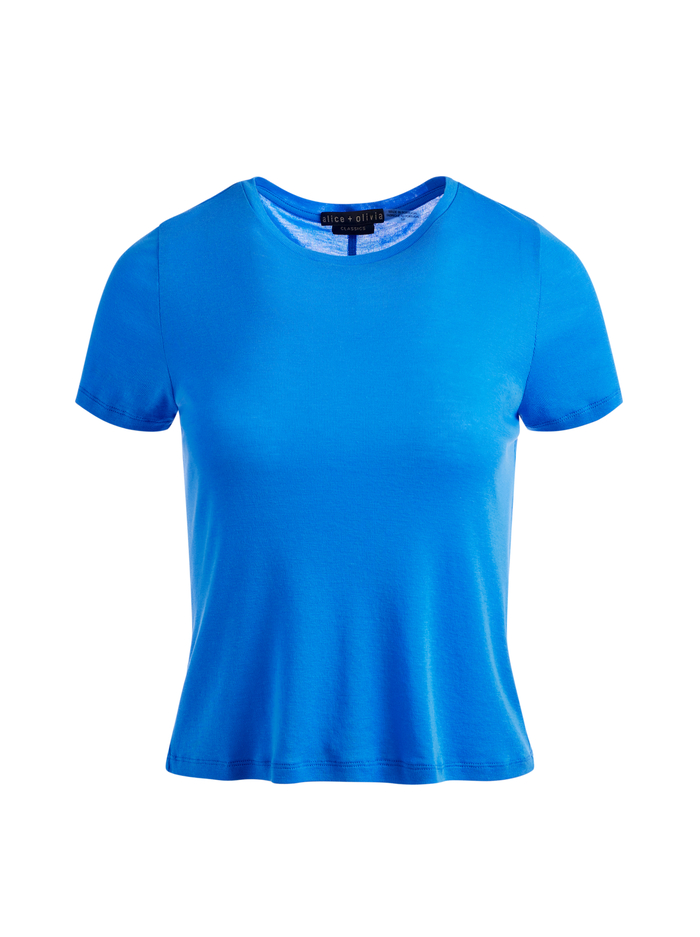 CINDY CROPPED TEE - PALACE BLUE image 5 - ALICE + OLIVIA