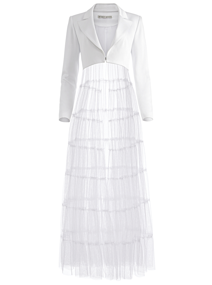 EVERLY TULLE BLAZER - WHITE image 5 - Alice And Olivia