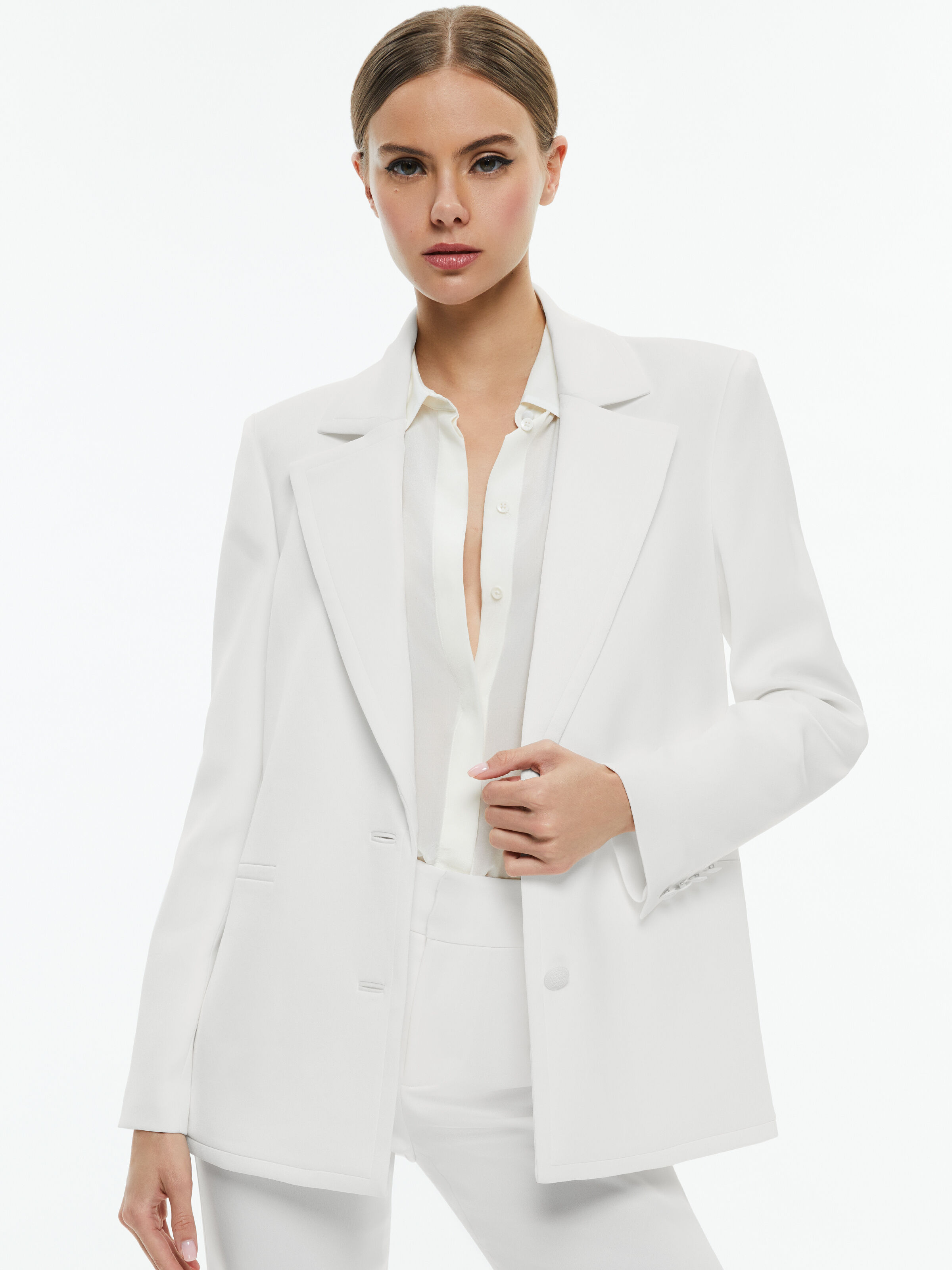 Alice and olivia white blazer new arrivals