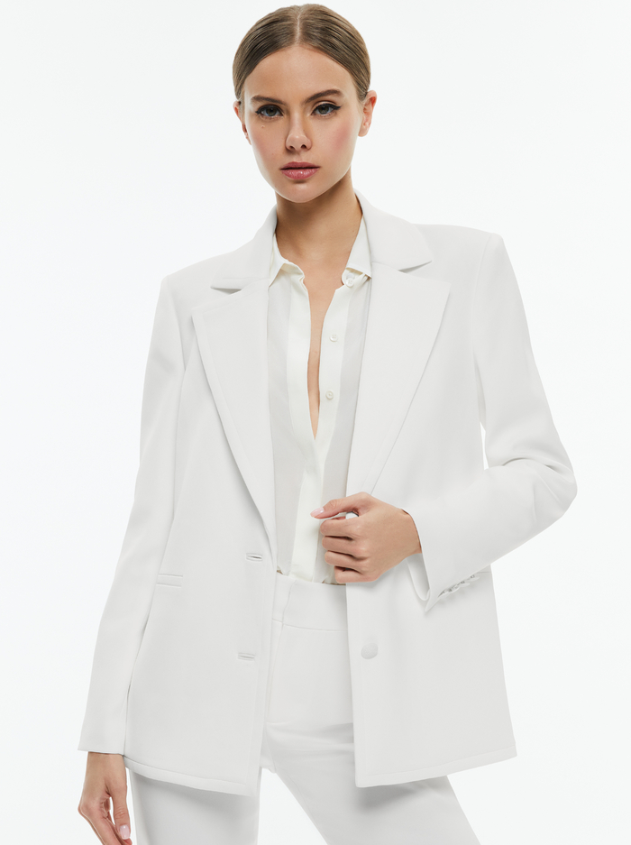 DEB OVERSIZED BOYFRIEND BLAZER - OFF WHITE - Alice And Olivia