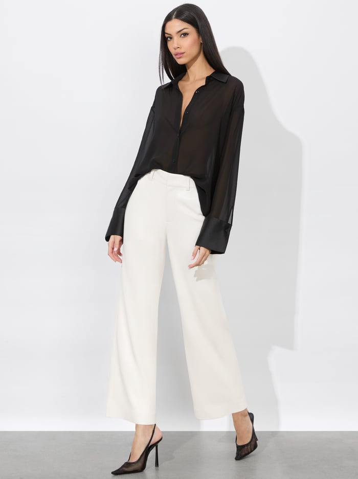 ALEXANDER VEGAN TROUSER - OFF WHITE image 5 - Alice And Olivia