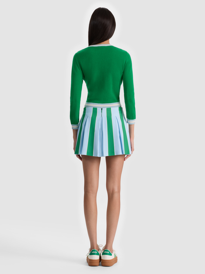 CAROLANN CASHMERE SHRUNKEN PULLOVER - GREEN APPLE MULTI image 2 - ALICE + OLIVIA
