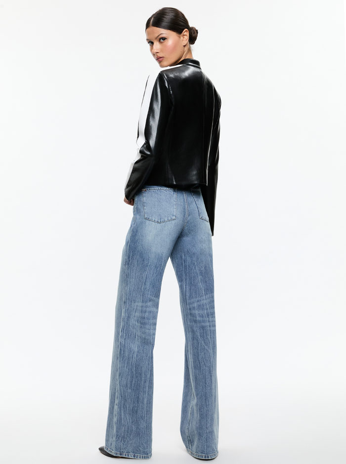 RICKIE VEGAN MOTO JACKET - BLACK image 2 - Alice And Olivia