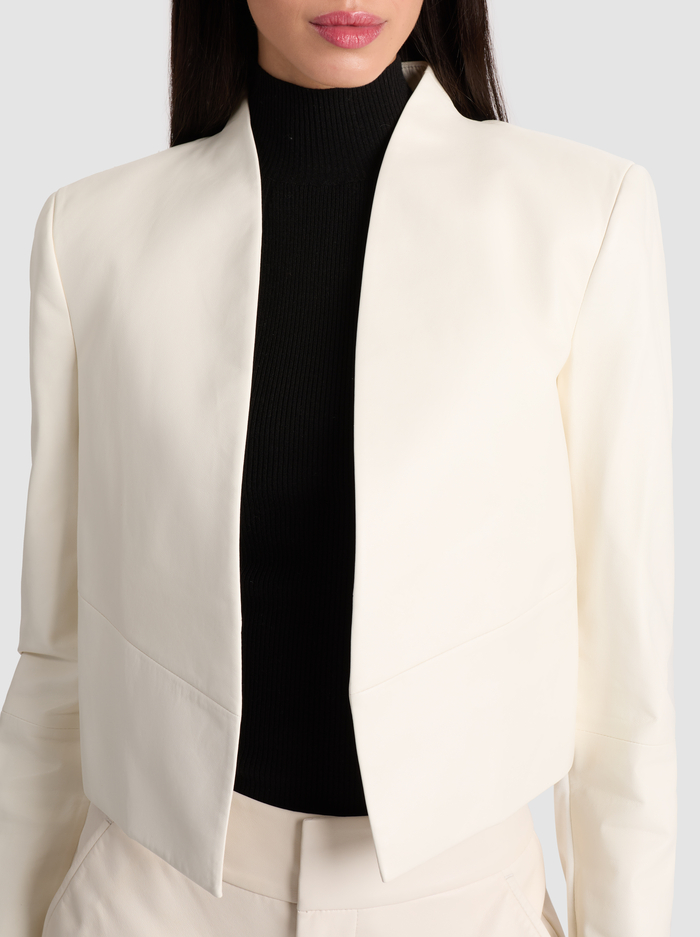 NEW HARVEY LEATHER JACKET - WHITE image 3 - Alice And Olivia