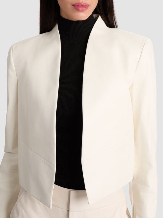 WHITE-NEW HARVEY LEATHER JACKET