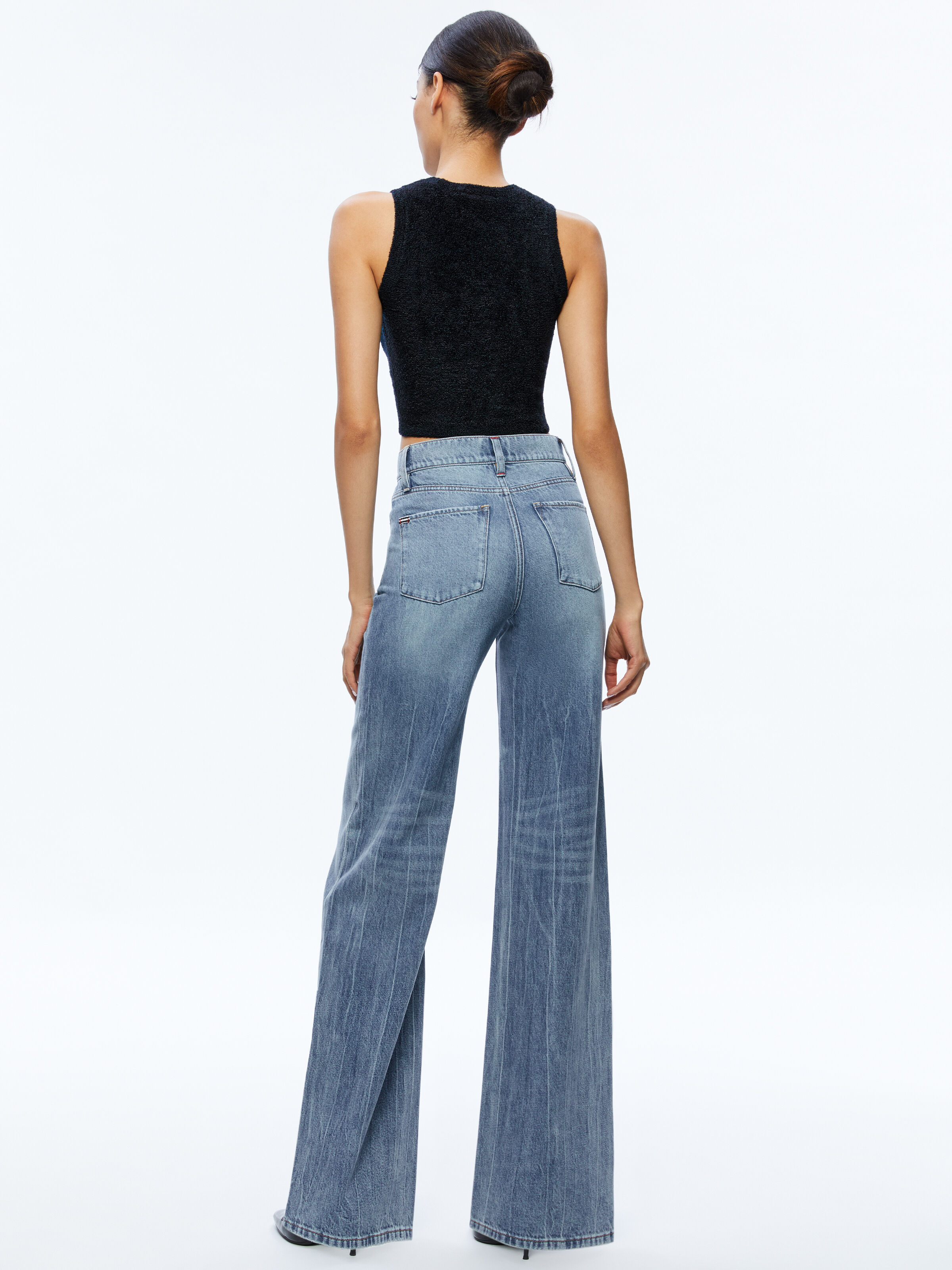 Bodie Studded Jean In Lexi Light Blue | Alice + Olivia