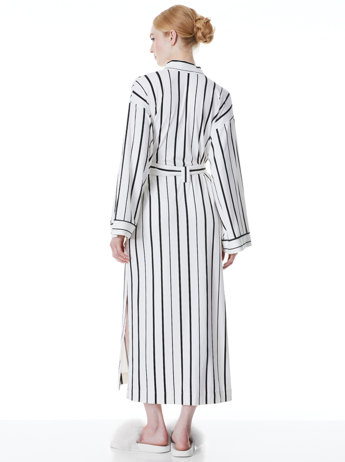 A+O X MASONGREY KAIA KIMONO ROBE - WHITE/BLACK image 1 - Alice And Olivia