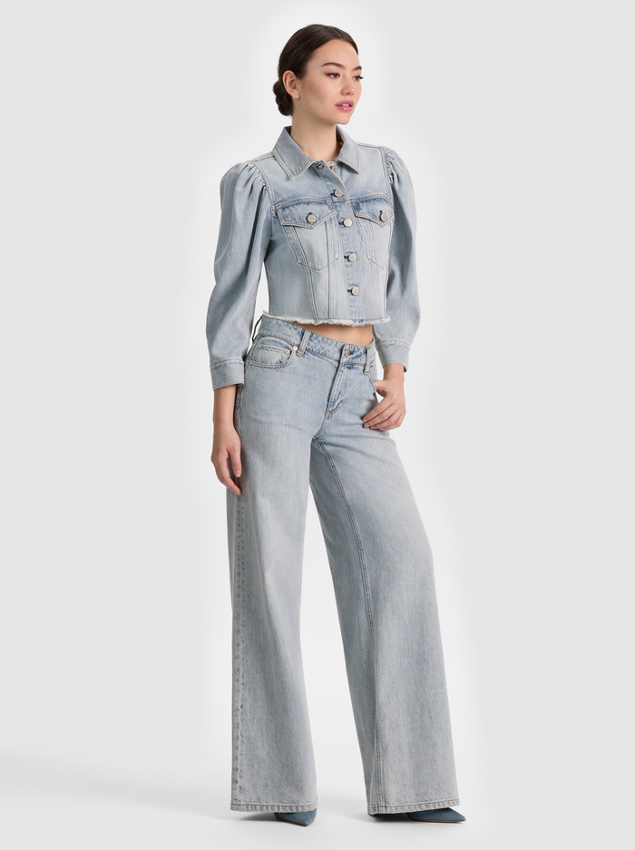 LANA DENIM JACKET - ROCKSTAR BLUE image 4 - ALICE + OLIVIA