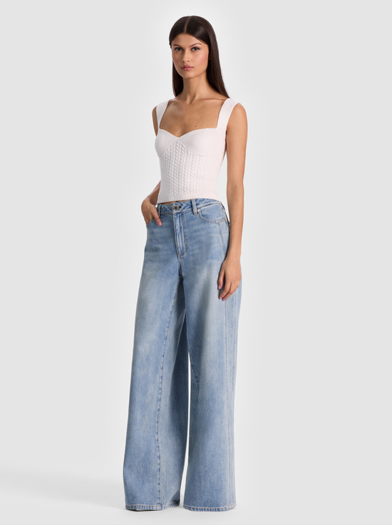 SOFT WHITE-ADRIANNA KNIT CORSET