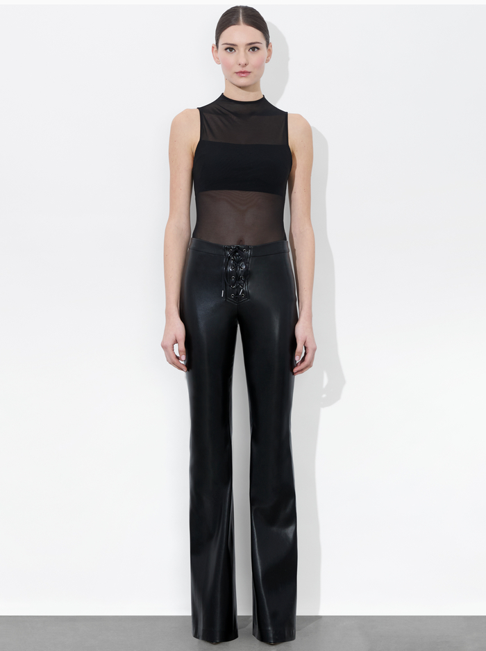 RAVYN VEGAN PANT - BLACK image 4 - Alice And Olivia