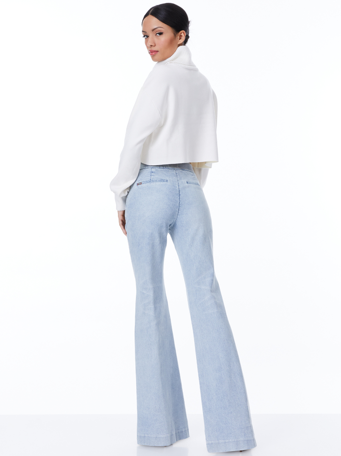 DYLAN HIGH WAISTED WIDE LEG JEAN - ROCKSTAR BLUE image 1 - Alice And Olivia