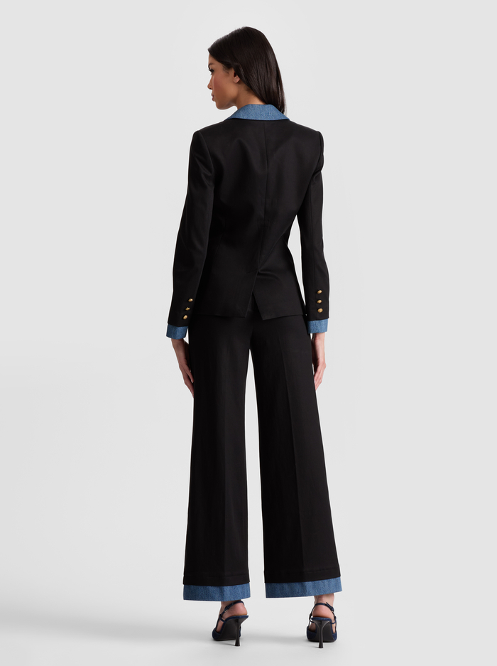 MYA BLAZER - BLACK/LIANA BLUE image 2 - Alice And Olivia