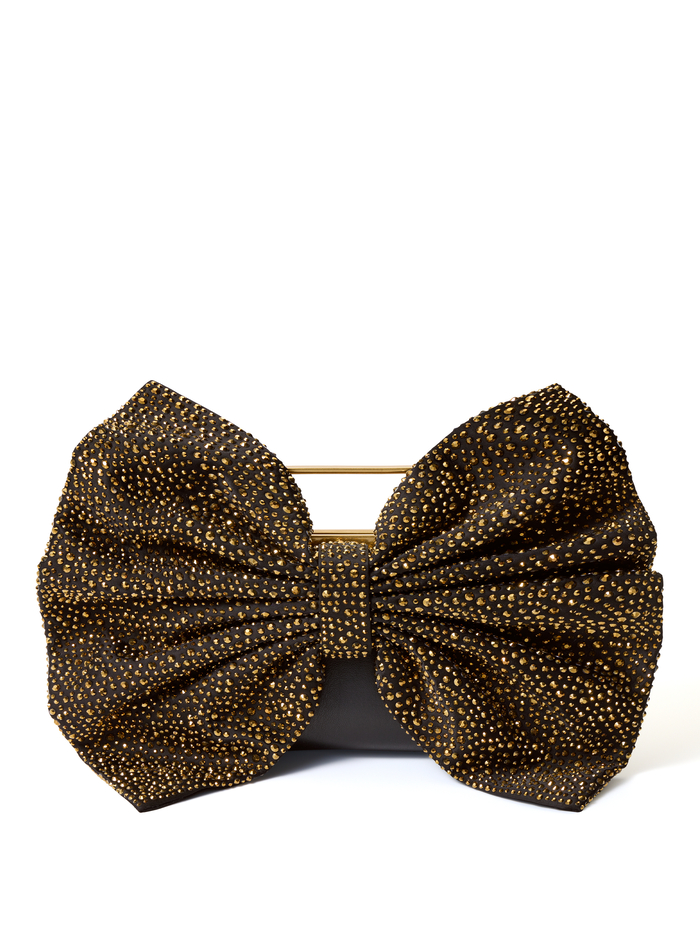 RAVEN EMBELLISHED BOW BAG - BLACK/GOLD image 3 - Alice And Olivia