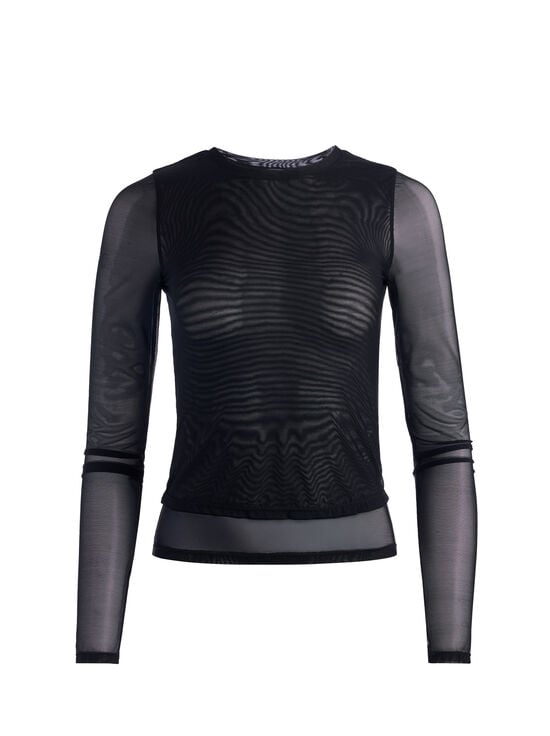 BLACK/BLACK-DELAINA LAYERED TOP