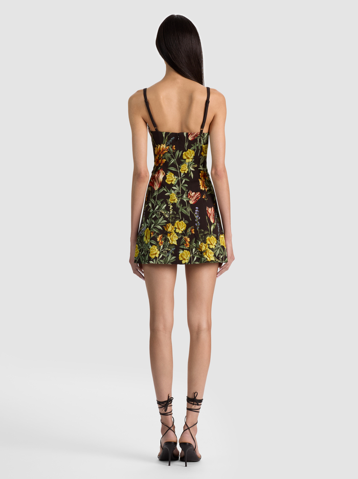 JULIA MINI DRESS - DESERT SPRIGS BLACK image 2 - ALICE + OLIVIA