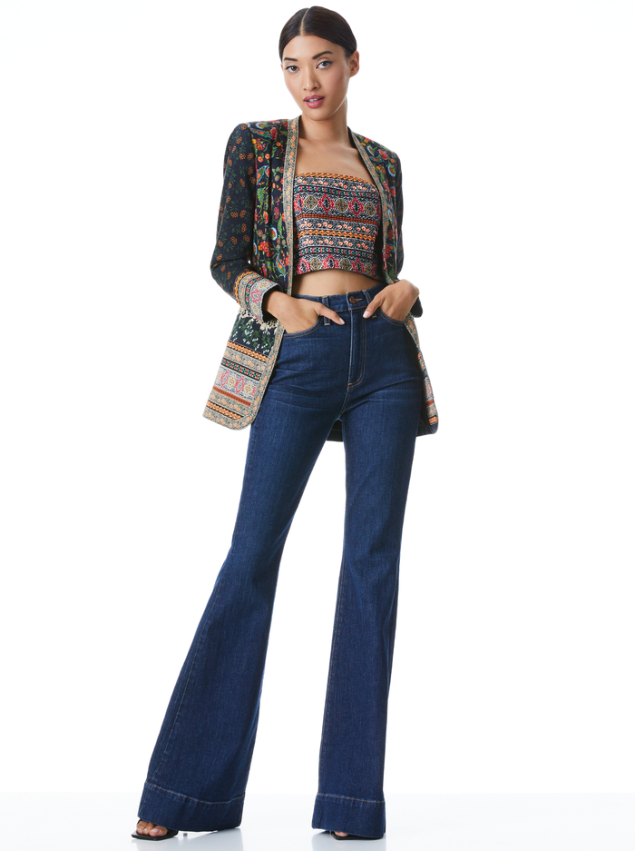 CHRISELLE EMBROIDERED BLAZER - PARADISE image 2 - Alice And Olivia