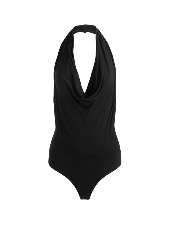 BLACK-AYANNA COWL BODYSUIT