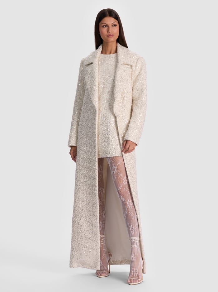 NICHOLAS EMBELLISHED COAT - OFF WHITE image 4 - Alice And Olivia