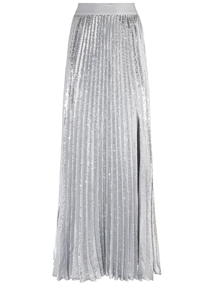 IVEY SEQUIN MAXI SKIRT - SILVER image 5 - Alice And Olivia