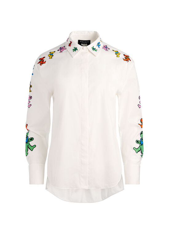 GRATEFUL BEARS OFF WHITE-A+O X GRATEFUL DEAD DIMITRA BUTTON DOWN