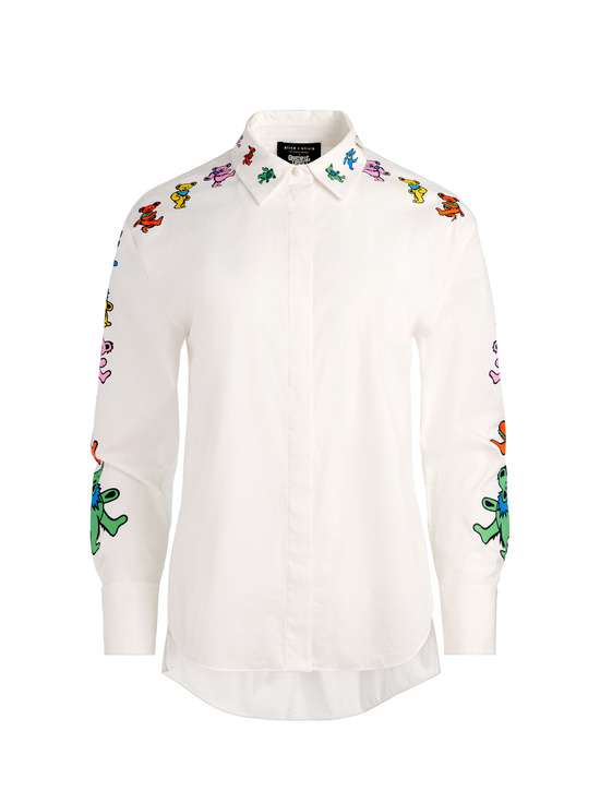 GRATEFUL BEARS OFF WHITE-A+O X GRATEFUL DEAD DIMITRA BUTTON DOWN
