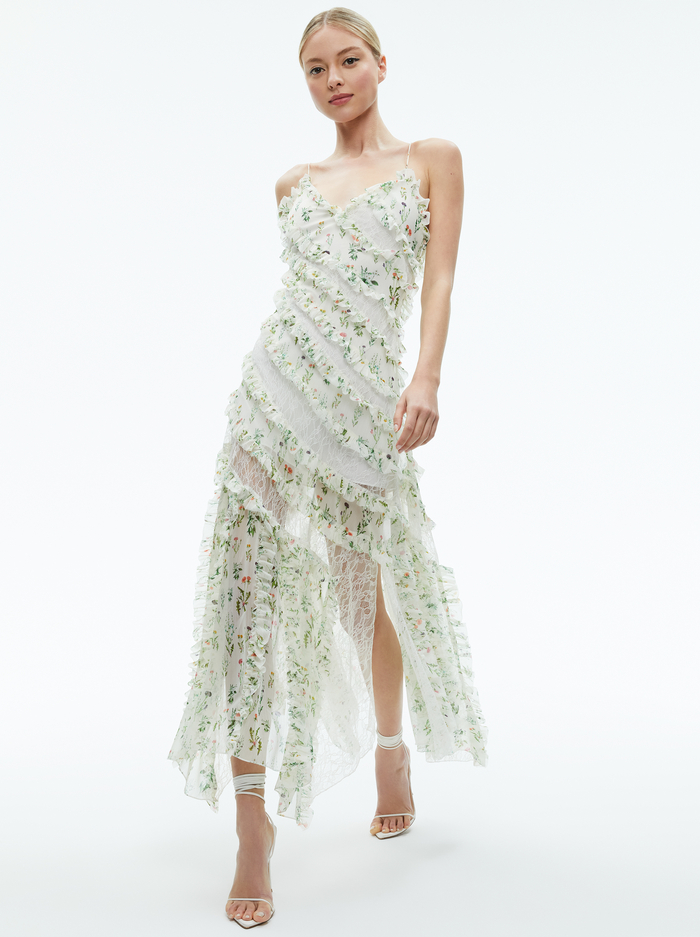 SONDRA LACE RUFFLED MAXI DRESS - GEORGIA FLORAL image 4 - Alice And Olivia