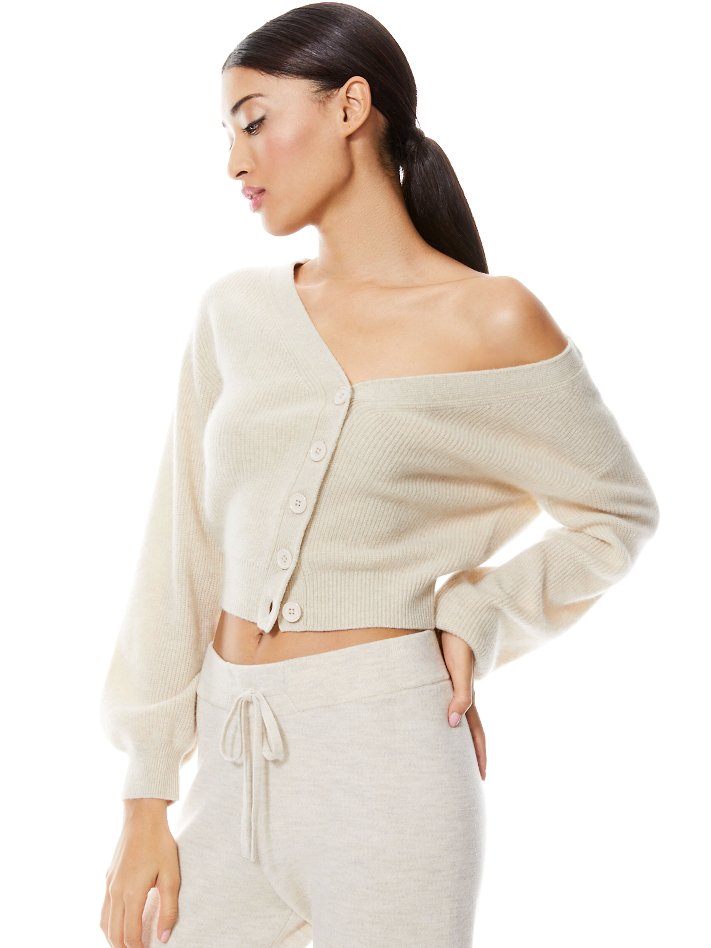 over the shoulder cardigan