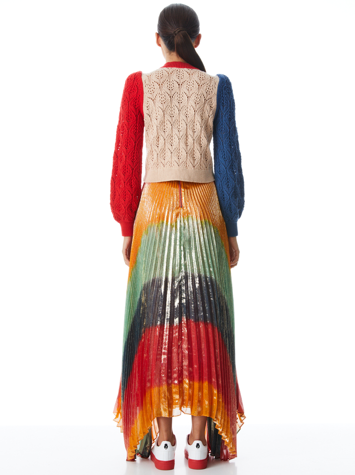 KATZ PLEATED MAXI SKIRT - RAVE DIP DYE image 1 - Alice And Olivia