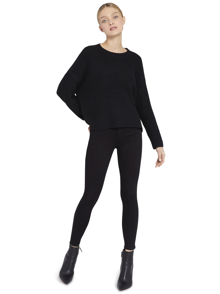 Roma Slouchy Pullover In Black | Alice And Olivia