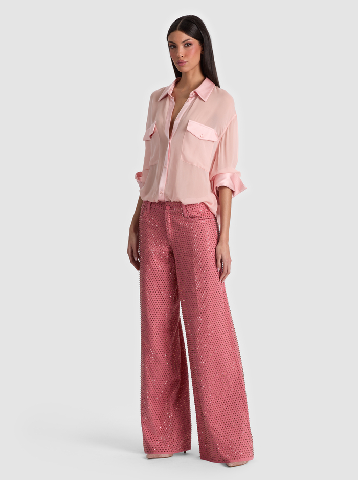 AMAZING EMBELLISHED JEAN - DEEP ROSE/ROSE GOLD image 1 - ALICE + OLIVIA