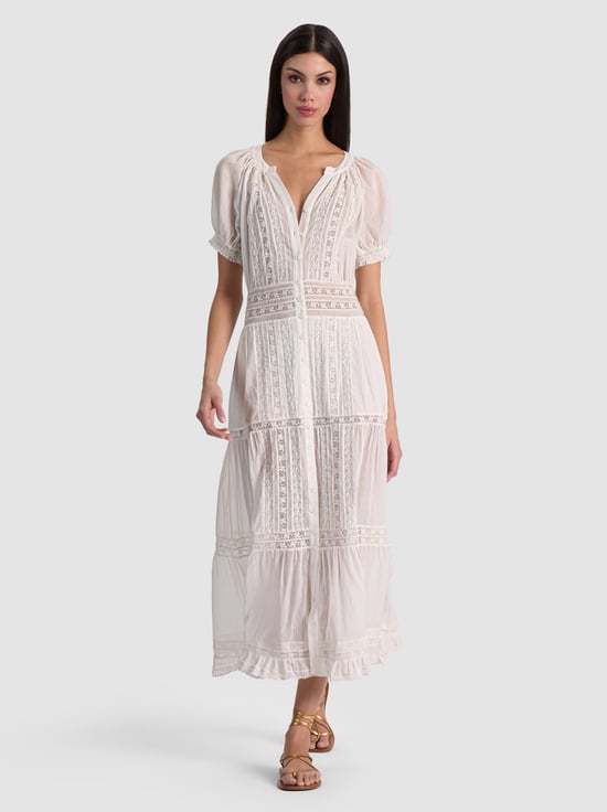 OFF WHITE-KATHRYN MIDI SHIRT DRESS