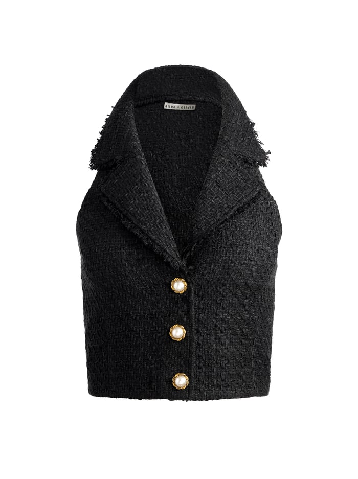 MERI HALTER VEST - BLACK image 5 - Alice And Olivia