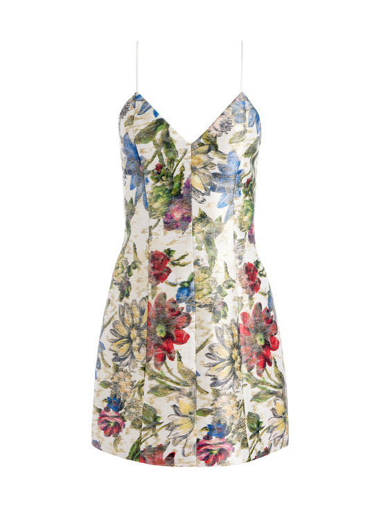 OFF WHITE MULTI-TAYLA MINI DRESS