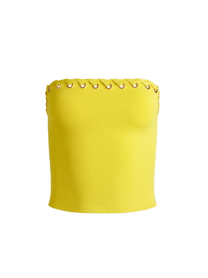 ALISON GROMMETS TUBE TOP - HAPPY YELLOW image 5 - Alice And Olivia