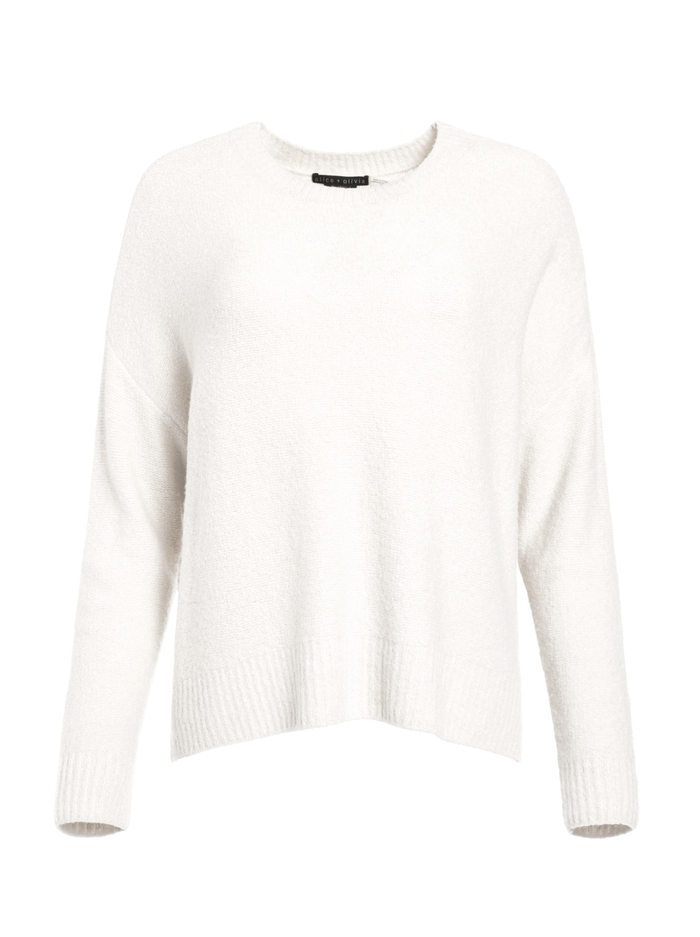 ROMA OVERSIZED PULLOVER - SOFT WHITE image 5 - ALICE + OLIVIA
