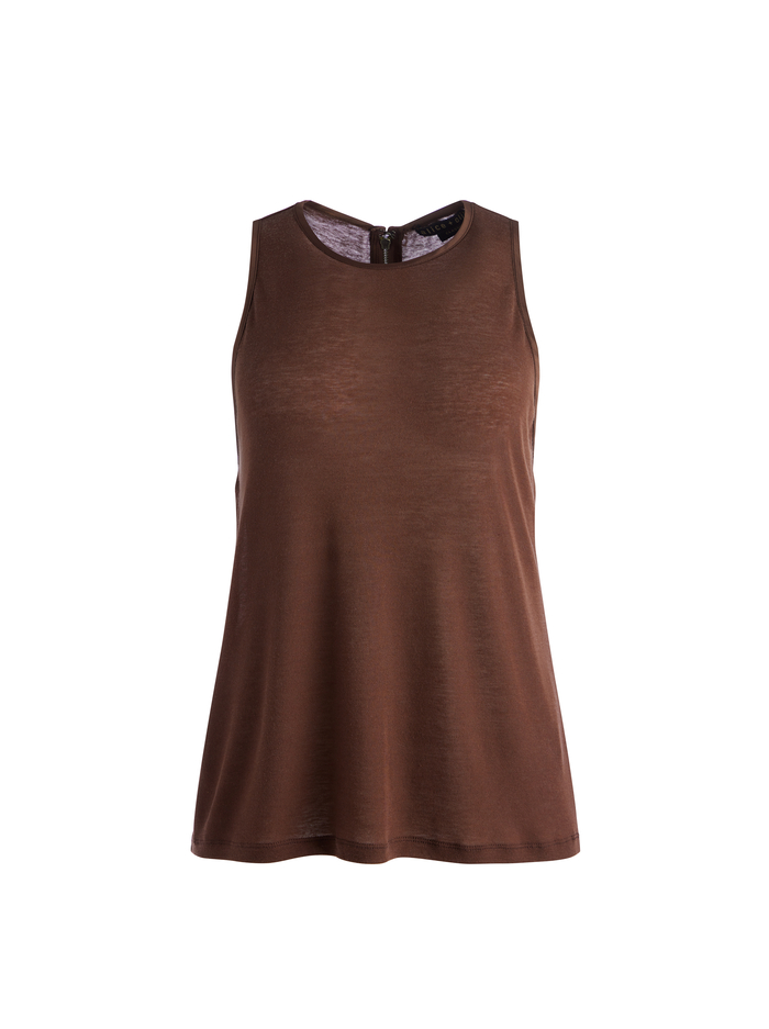ANGELINA CREWNECK TANK - TOFFEE image 5 - Alice And Olivia