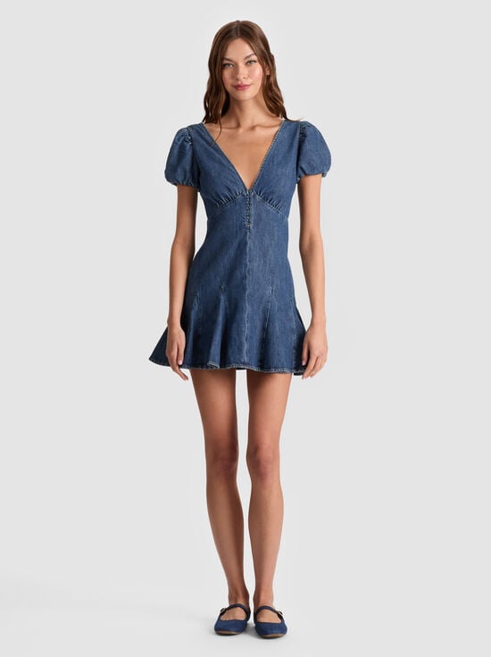 CAMBRIA VINTAGE-FARA DENIM MINI DRESS