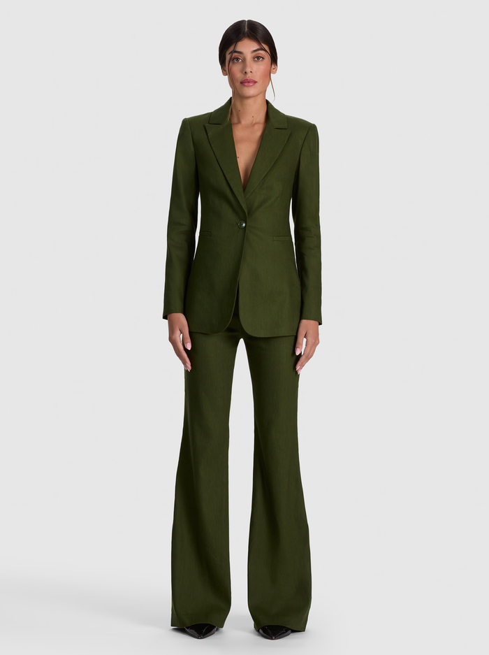 BREANN LINEN BLAZER - DARK FERN image 1 - ALICE + OLIVIA