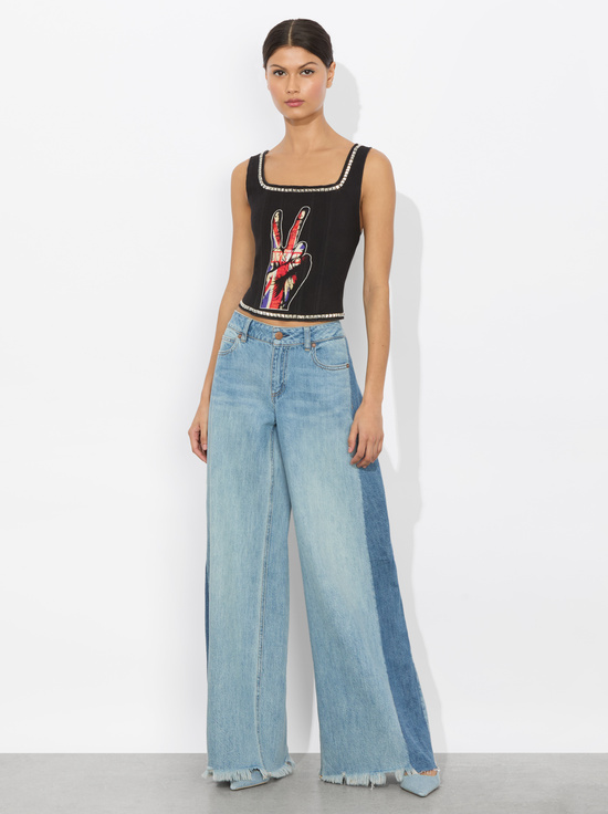 BLACK MULTI-BRESLIN BAND TEE CORSET