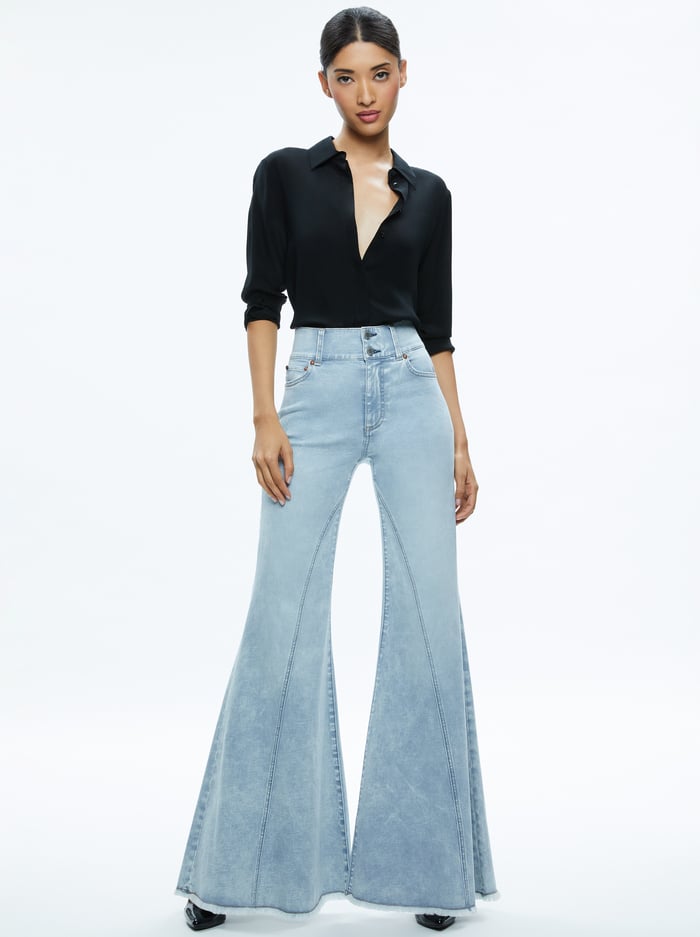 BEAUTIFUL JEAN - BLEACHED LIGHTNING BLUE image 4 - Alice And Olivia