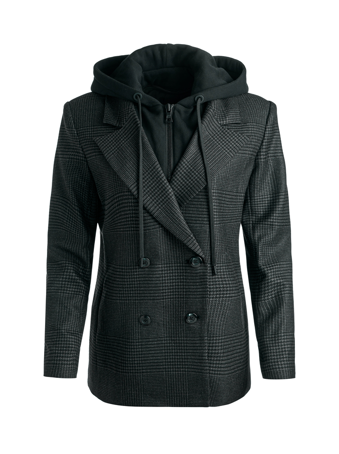 JORDAN BLAZER - CHARCOAL GREY MELANGE image 5 - Alice And Olivia