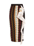 FELICITY FAIRISLE FRINGE SKIRT - MULTI